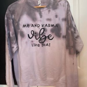 Tie-Dye Taylor Swift Lyrics Crew Neck Sweatshirt Karma